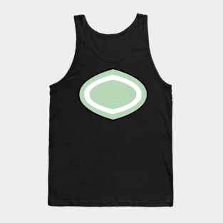 Simple Teal Geometric orb white abstract Tank Top